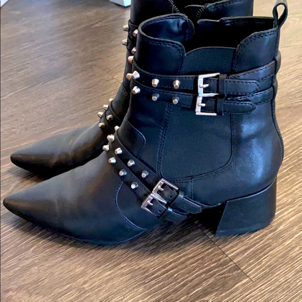 Leather boots
